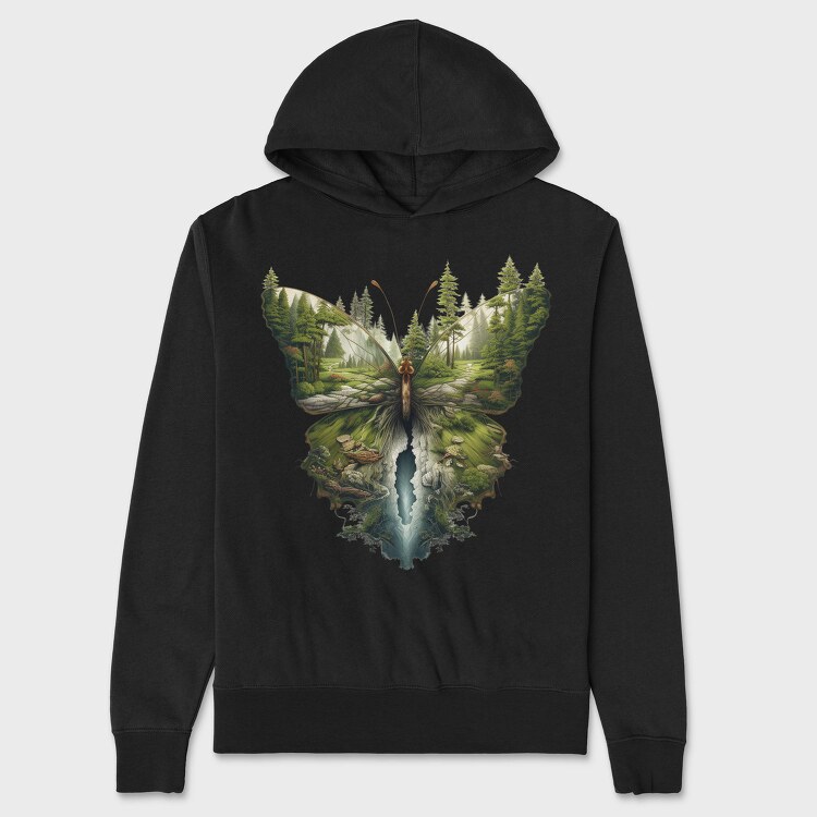 Forest Butterfly Isle, Hanorac Oversize Barbati (Unisex)