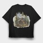 Forest Cabin Mist, Tricou Oversize Barbati (Unisex)