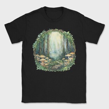 Forest Fairytale Mushrooms, Tricou Barbati (Unisex)