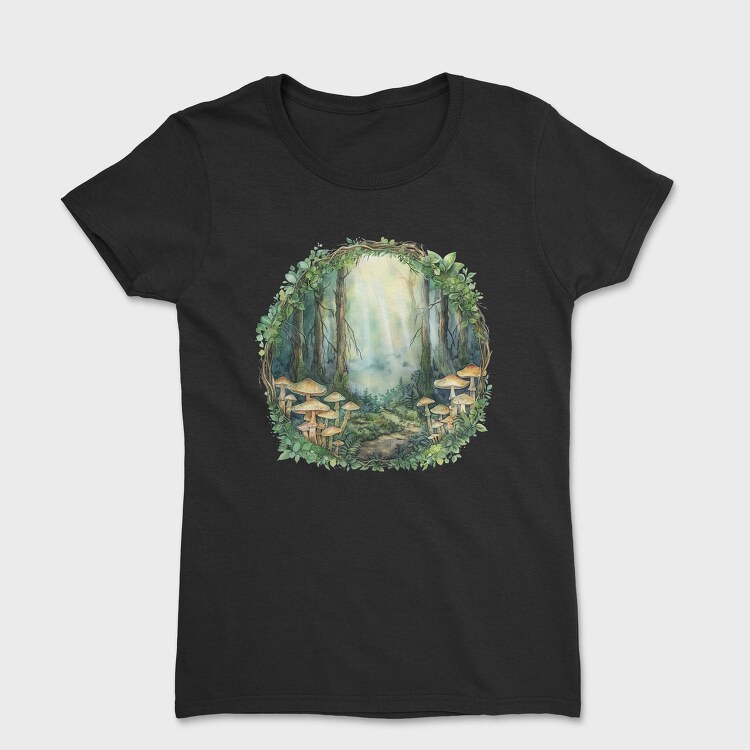 Forest Fairytale Mushrooms, Tricou Femei