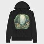Forest Fairytale Mushrooms, Hanorac Oversize Barbati (Unisex)