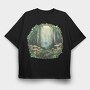 Forest Fairytale Mushrooms, Tricou Oversize Barbati (Unisex)