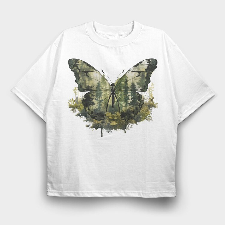 Forest Fantasy Wing, Tricou Oversize Barbati (Unisex)