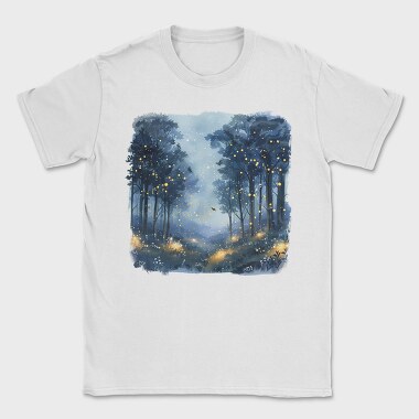 Forest Fireflies Night, Tricou Barbati (Unisex)