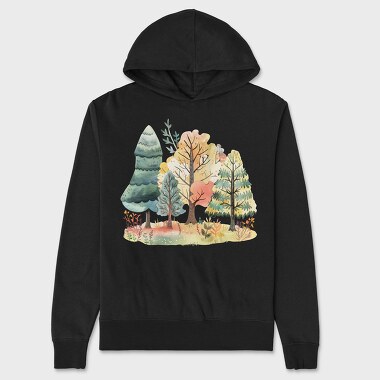 Forest Magic Mist, Hanorac Oversize Barbati (Unisex)