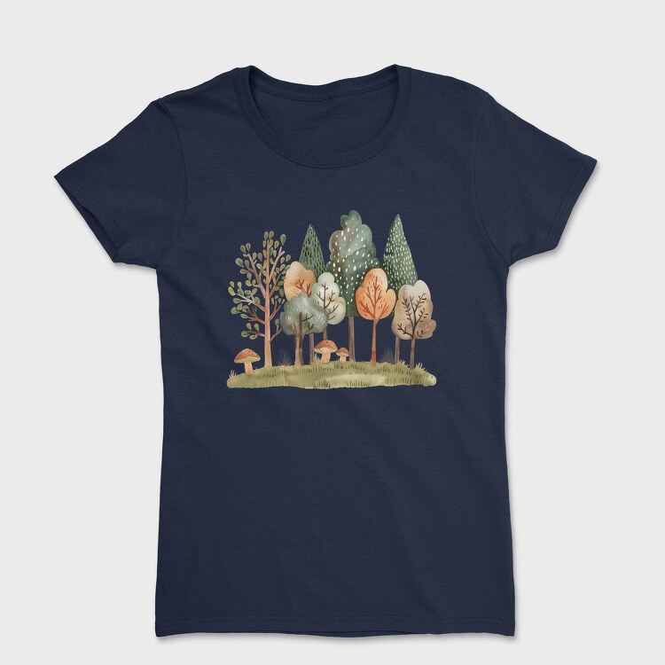 Forest Mushrooms Scape, Tricou Femei