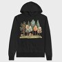 Forest Mushrooms Scape, Hanorac Oversize Barbati (Unisex)