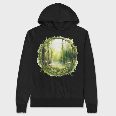 Forest Mystic Circle, Hanorac Oversize Barbati (Unisex)