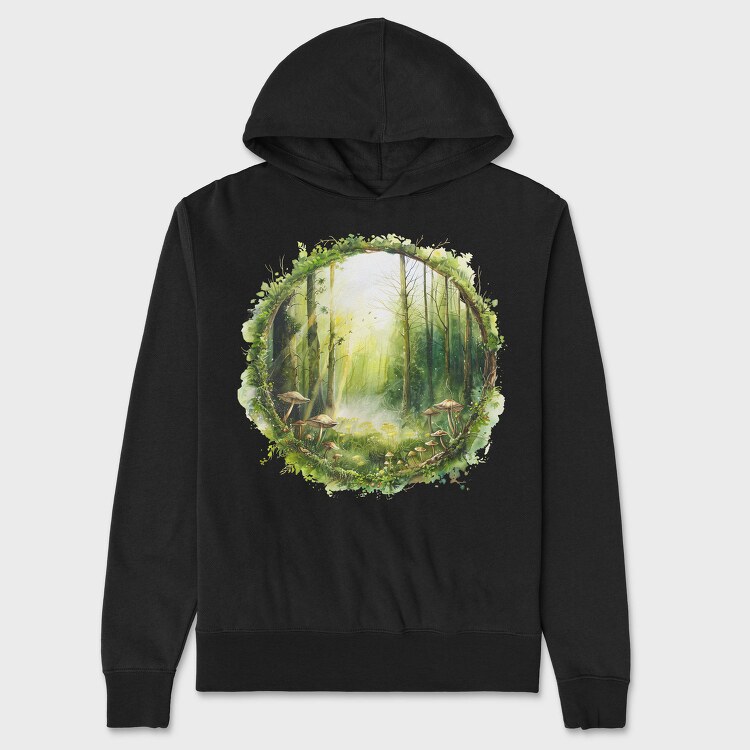 Forest Mystic Circle, Hanorac Oversize Barbati (Unisex)