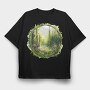 Forest Mystic Circle, Tricou Oversize Barbati (Unisex)