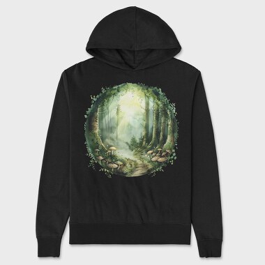 Forest Mystic Mushrooms, Hanorac Oversize Barbati (Unisex)