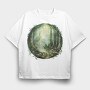 Forest Mystic Mushrooms, Tricou Oversize Barbati (Unisex)