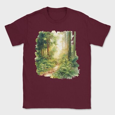 Forest Sunlight Path, Tricou Barbati (Unisex)
