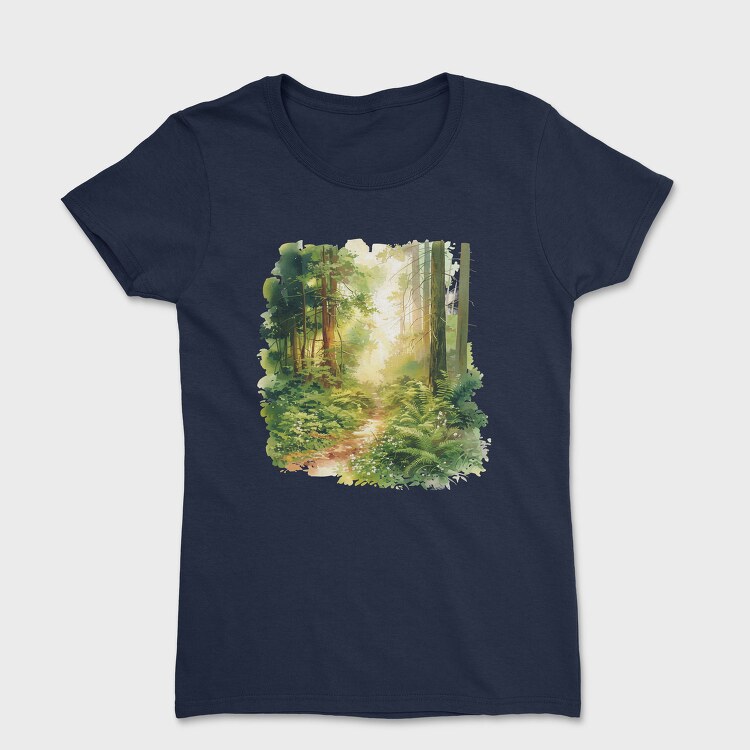 Forest Sunlight Path, Tricou Femei