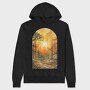 Forest Sunrise Vintage, Hanorac Oversize Barbati (Unisex)