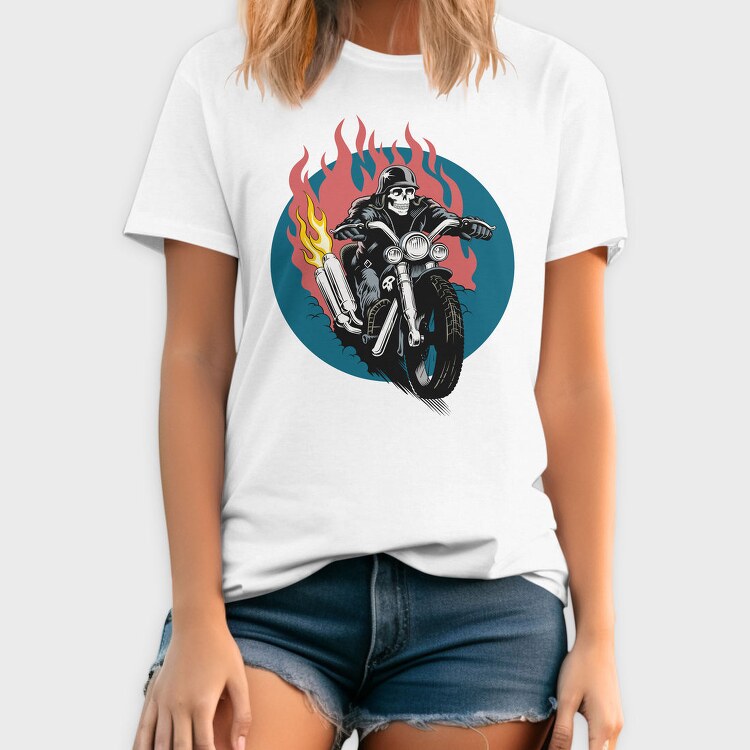 Burning Skull Rider, Tricou Barbati (Unisex)