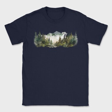 Forest Trees Mist, Tricou Barbati (Unisex)