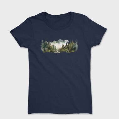 Forest Trees Mist, Tricou Femei