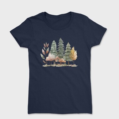 Forest Trees Mushrooms, Tricou Femei