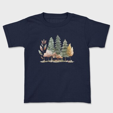 Forest Trees Mushrooms, Tricou Copii