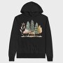 Forest Trees Mushrooms, Hanorac Oversize Barbati (Unisex)