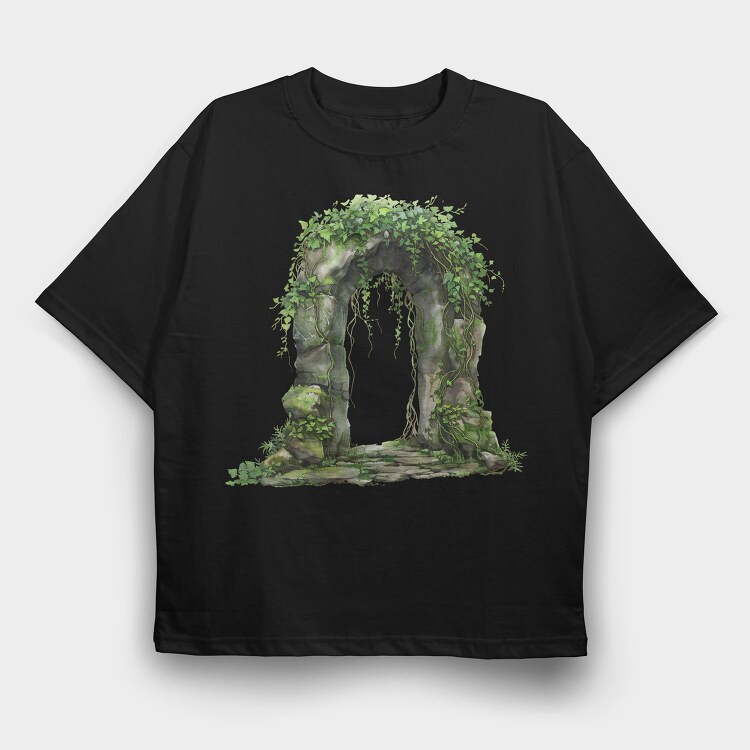 Forest Vine Arch, Tricou Oversize Barbati (Unisex)