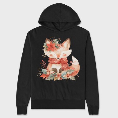 Fox Autumn Wreath, Hanorac Oversize Barbati (Unisex)