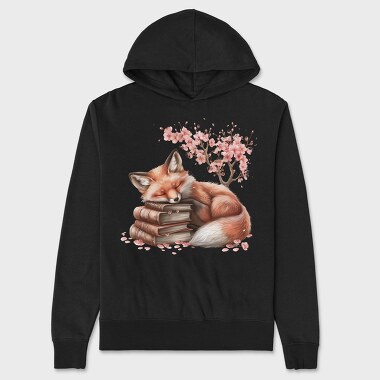 Fox Books Cherry Blossoms, Hanorac Oversize Barbati (Unisex)
