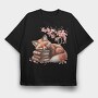 Fox Books Cherry Blossoms, Tricou Oversize Barbati (Unisex)