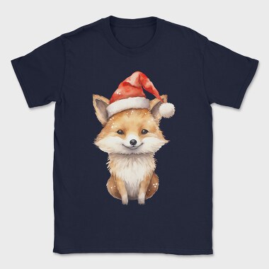 Fox Christmas Santa Hat, Tricou Barbati (Unisex)