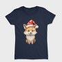 Fox Christmas Santa Hat, Tricou Femei