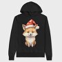 Fox Christmas Santa Hat, Hanorac Oversize Barbati (Unisex)