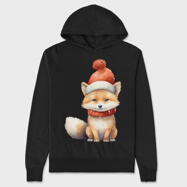 Fox Hat Snowy, Hanorac Oversize Barbati (Unisex)