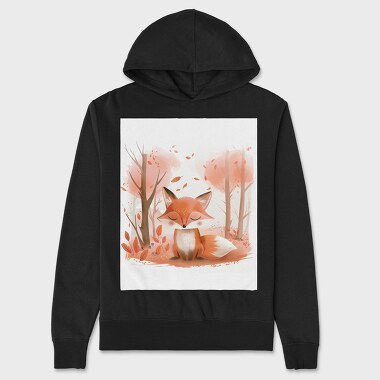 Fox In Forest, Hanorac Oversize Barbati (Unisex)