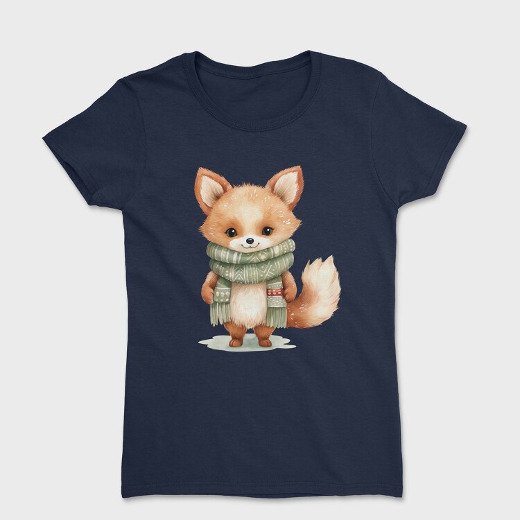 Fox Scarf Christmas, Tricou Femei