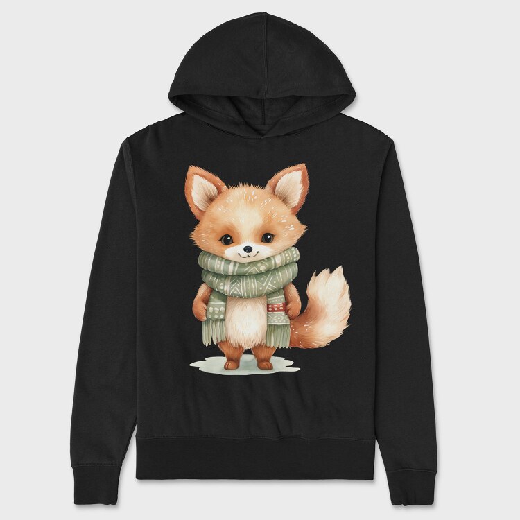 Fox Scarf Christmas, Hanorac Oversize Barbati (Unisex)