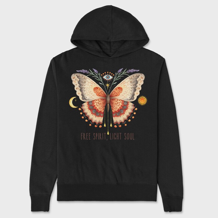 Free Spirit Light Soul, Hanorac Oversize Barbati (Unisex)