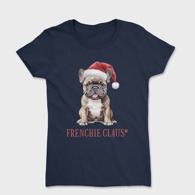 Frenchie Christmas Hat, Tricou Femei