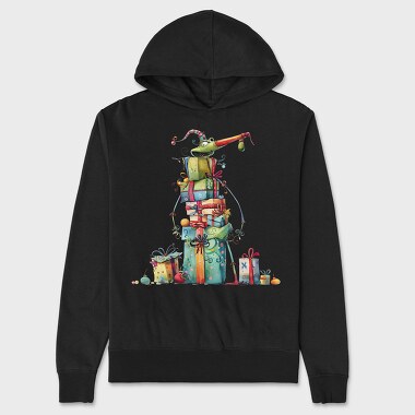 Frog Christmas Gifts, Hanorac Oversize Barbati (Unisex)