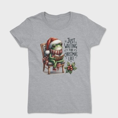 Frog Christmas Reading, Tricou Femei