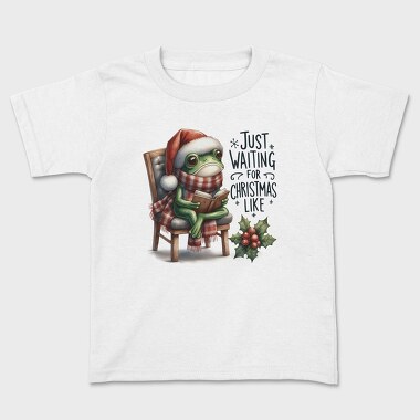 Frog Christmas Reading, Tricou Copii