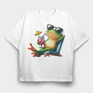 Frog Cocktail Sunglasses, Tricou Oversize Barbati (Unisex)