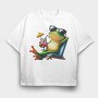 Frog Cocktail Sunglasses, Tricou Oversize Barbati (Unisex)