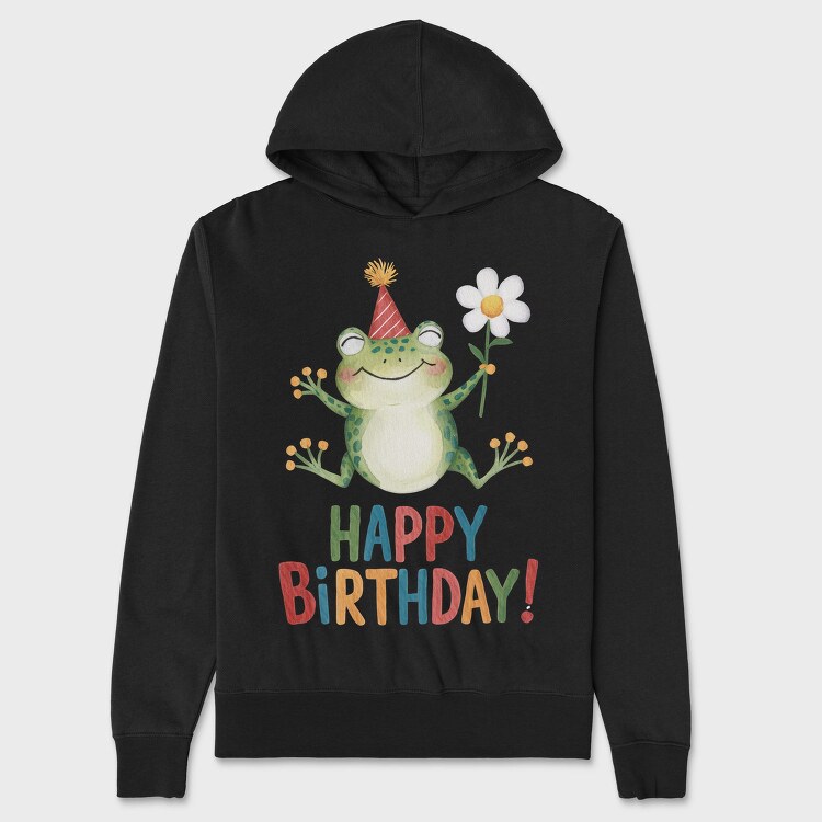 Frog Party Hat, Hanorac Oversize Barbati (Unisex)
