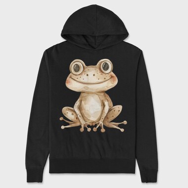 Frog Woodland Cute, Hanorac Oversize Barbati (Unisex)