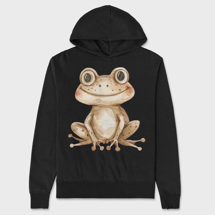 Frog Woodland Cute, Hanorac Oversize Barbati (Unisex)