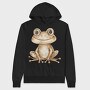 Frog Woodland Cute, Hanorac Oversize Barbati (Unisex)