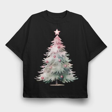 Frosty Christmas Serenity, Tricou Oversize Barbati (Unisex)