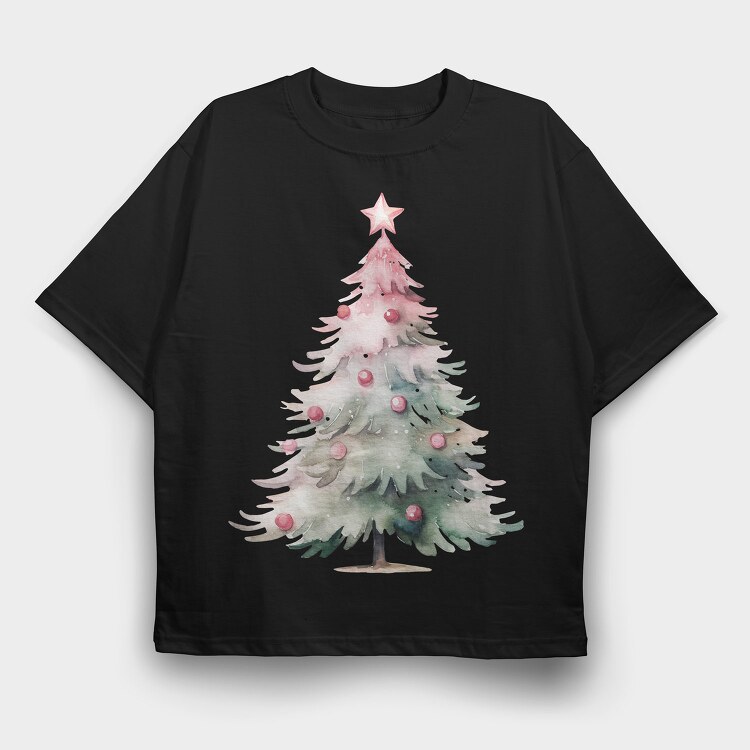 Frosty Christmas Serenity, Tricou Oversize Barbati (Unisex)