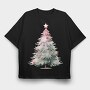 Frosty Christmas Serenity, Tricou Oversize Barbati (Unisex)